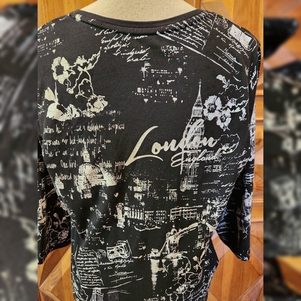Allison Daley London T-shirt Sz PM - Picture 6 of 8